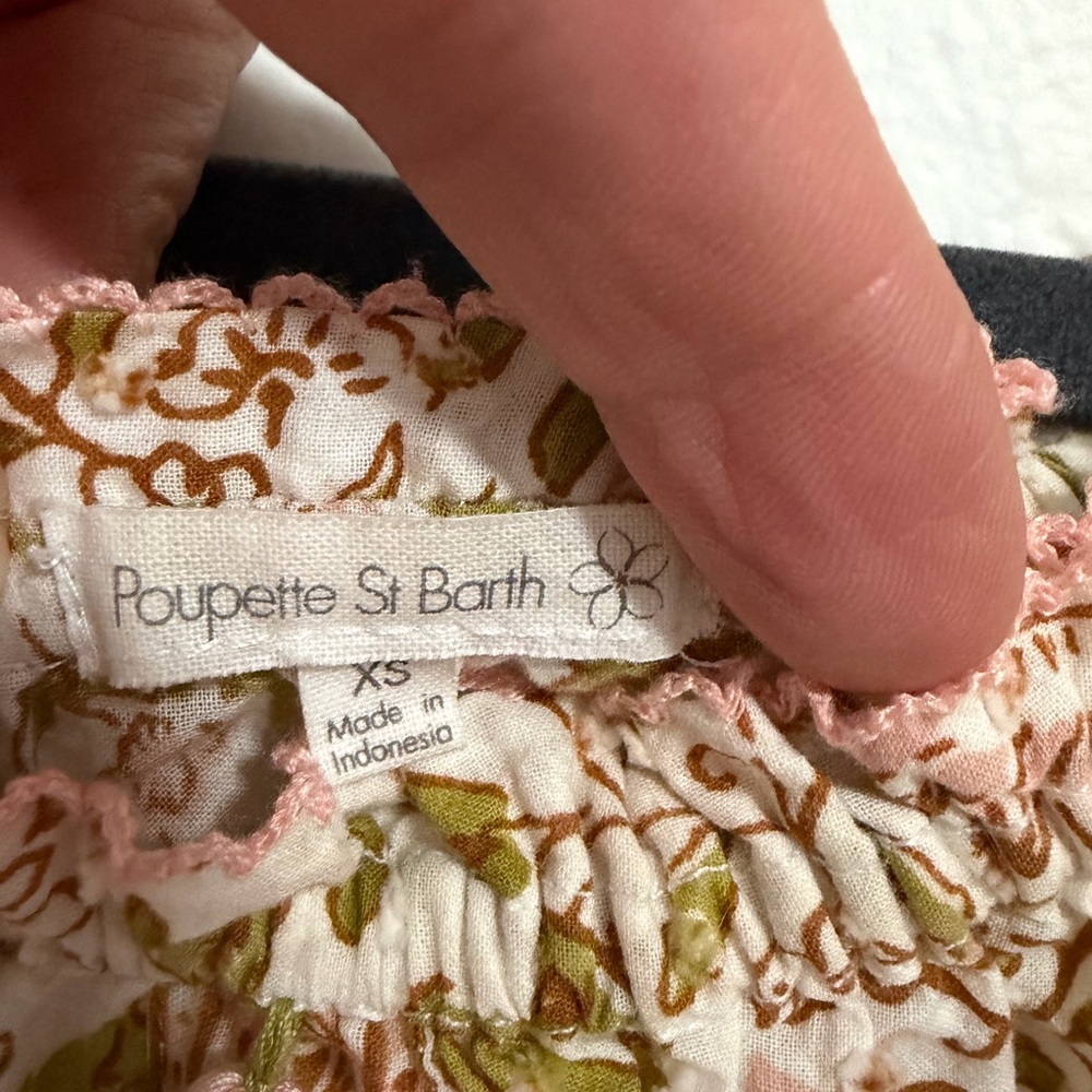 Poupette St Barth Floral Boho Crop Top & Tiered Mini Skirt Set XS - Picture 7 of 13